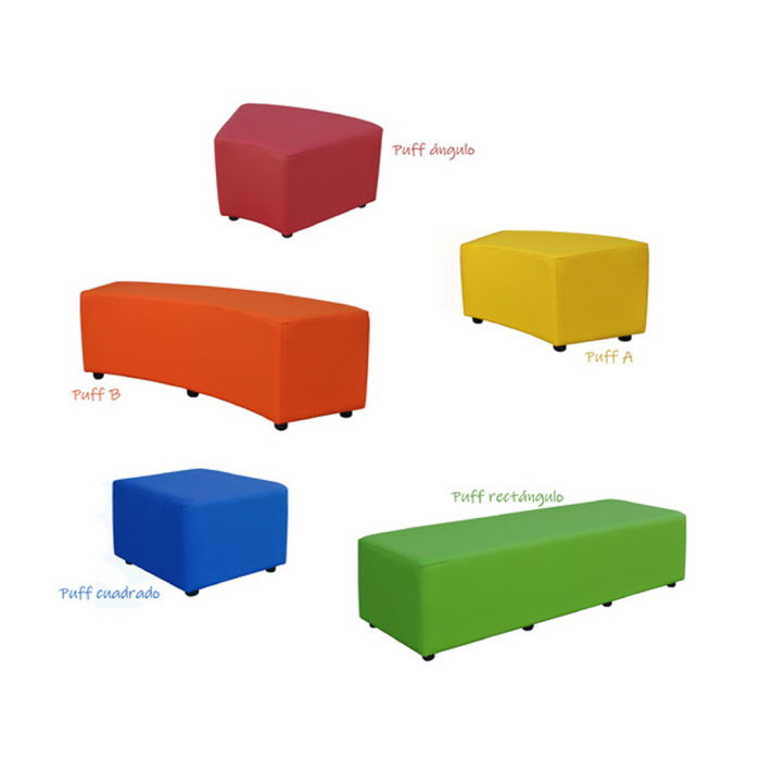 Puff de varias formas y colores