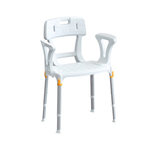 Silla de ducha con respaldo y reposabrazos
