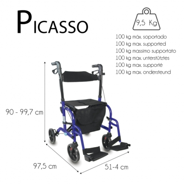 Andador plegable Picasso - Imagen 3